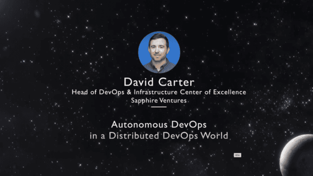 David Carter, Sapphire Ventures | DevOps Experience 2022