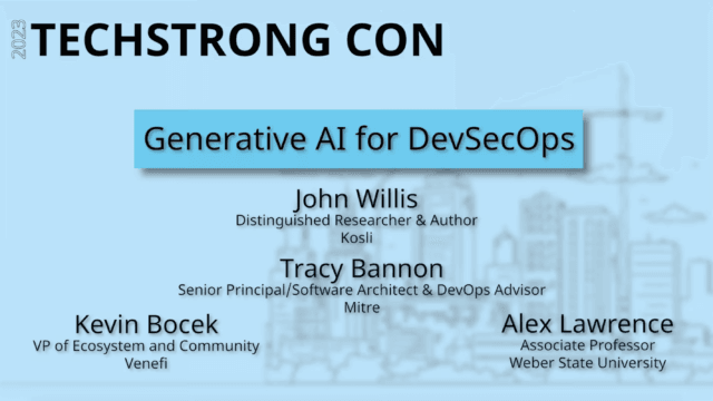 Generative AI for DevSecOps – Techstrong Con 2023